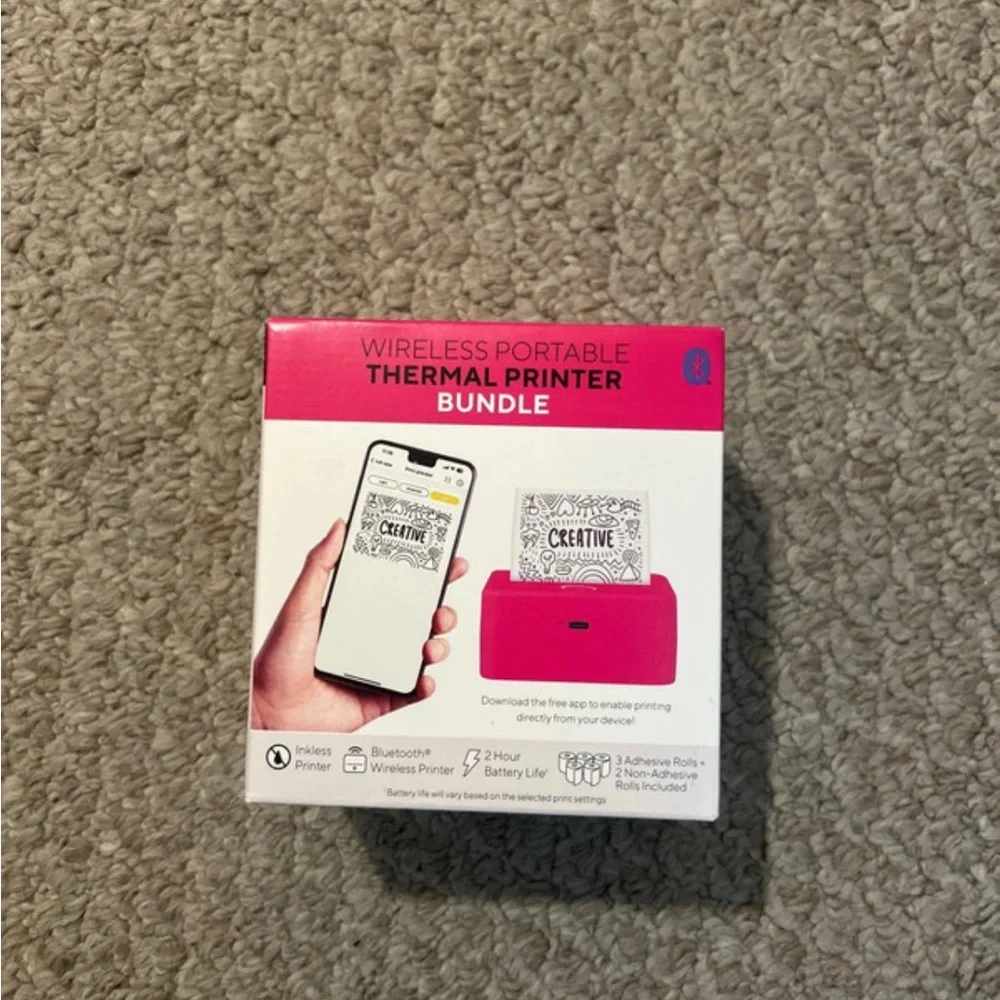 Pink Bluetooth Printer